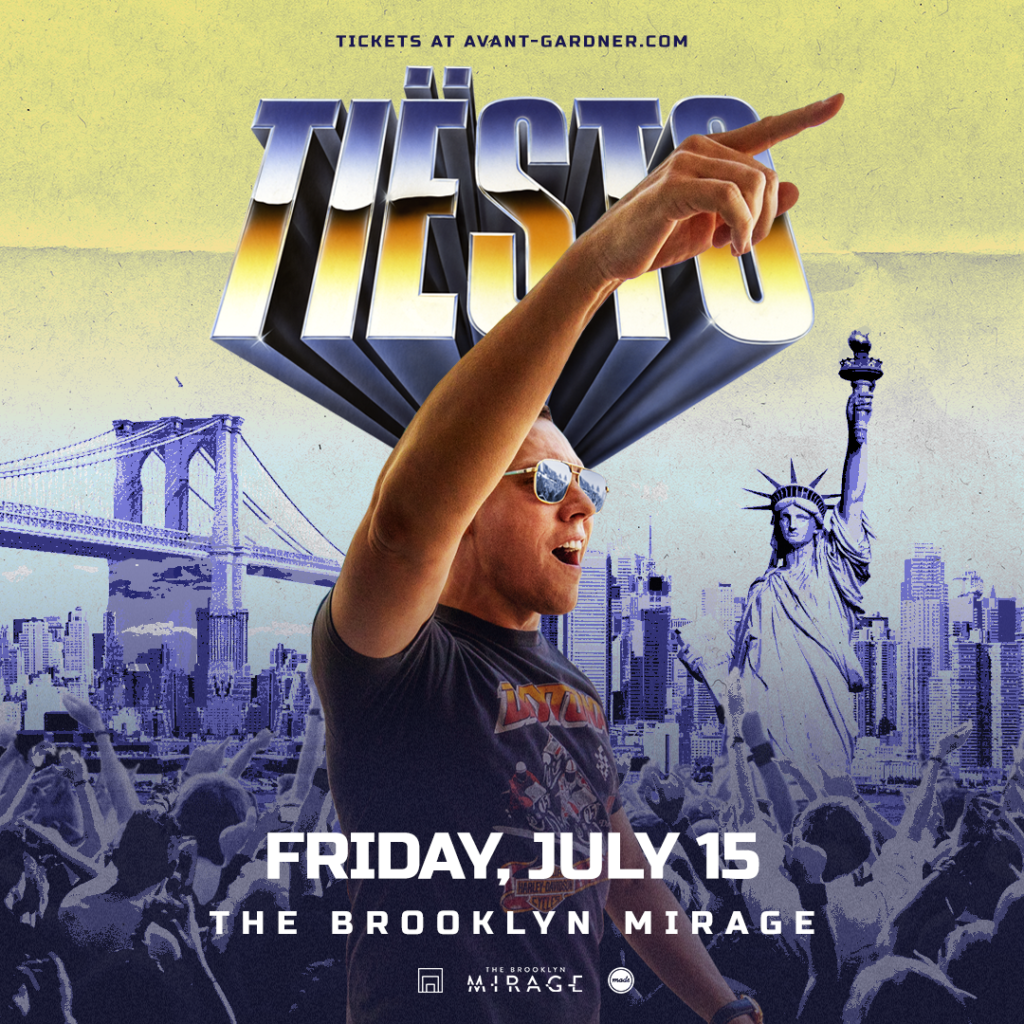 Tiësto to make his Brooklyn Mirage Debut in New York on July 15th