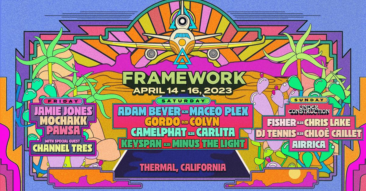 Framework announce Coachella after parties with Jamie Jones, Pawsa